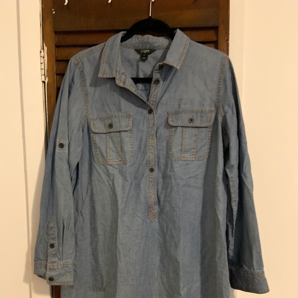 J. Crew denim dress long sleeve